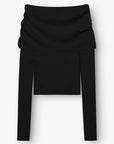 Dove off-shoulder Top - Black