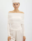 Dove off-shoulder Top - Cream