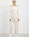 Ames Satin Pants - Cream