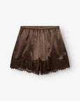 Elora Satin Shorts - Espresso