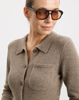 Ines Polo Cardigan - Mocha