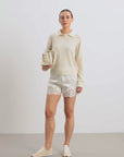 Elora Satin Shorts - Cream